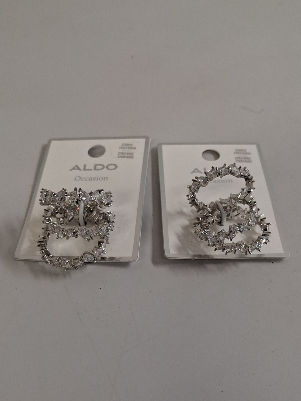 NWT Womens ALDO Silver Cubic Zirconia Rings (6)